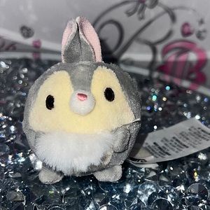Disney Store Ufufy Plush Thumper Bunny Rabbit Gray Mini round ball stuffed cute